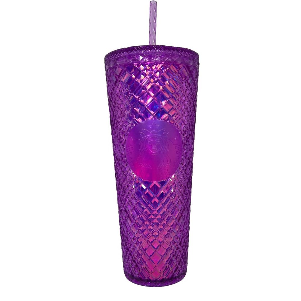 Starbucks New Year Valentines 2023 Winter Purple Pink Taffy Jeweled Cold Cup